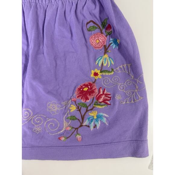 Antoinette C 32 Waist Embroidered Bright Y2K Mini Skirt Floral Girly 90s School - Picture 2 of 6